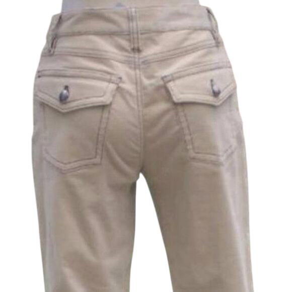 Cache Beige Corduroy Silver Stud Animal Trim Inside Flare Jean Pant NWT New $98 - Picture 6 of 6